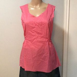 J.Jill Sleeveless Embroidered Soft Pink Top Sz S